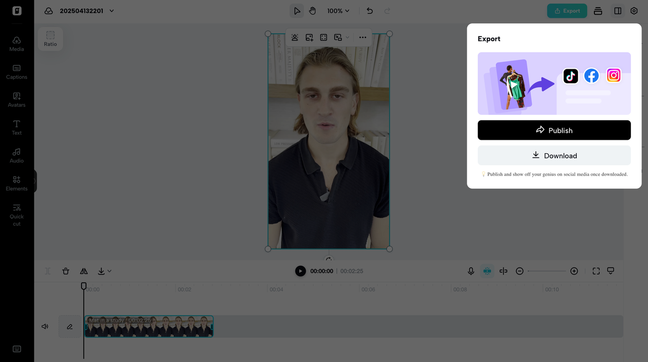Export and share