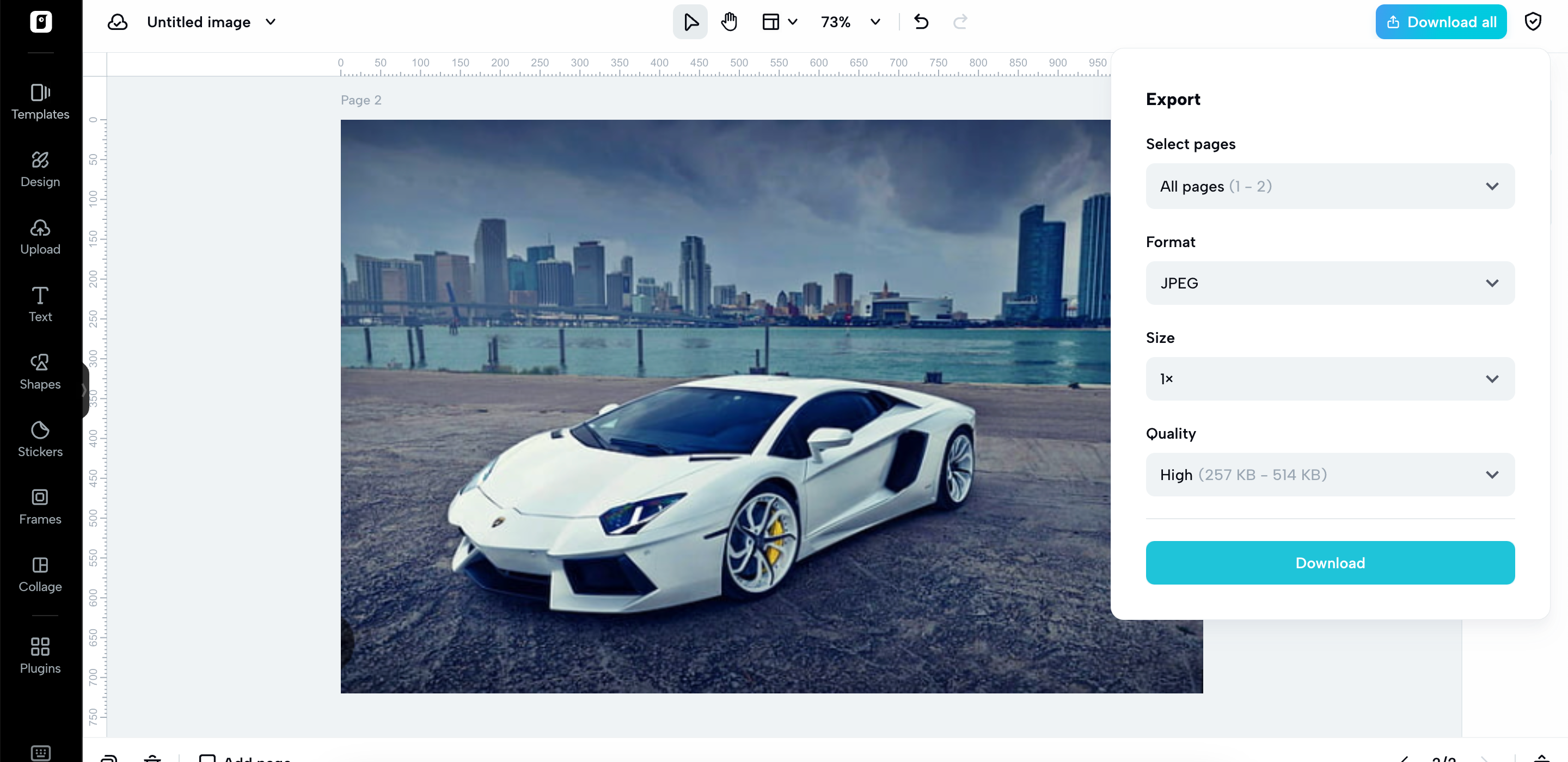 I-export at ibahagi ang iyong imahe