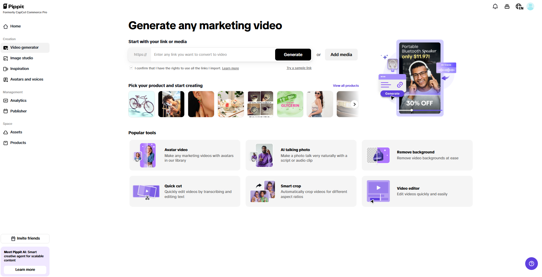 One-click video creation