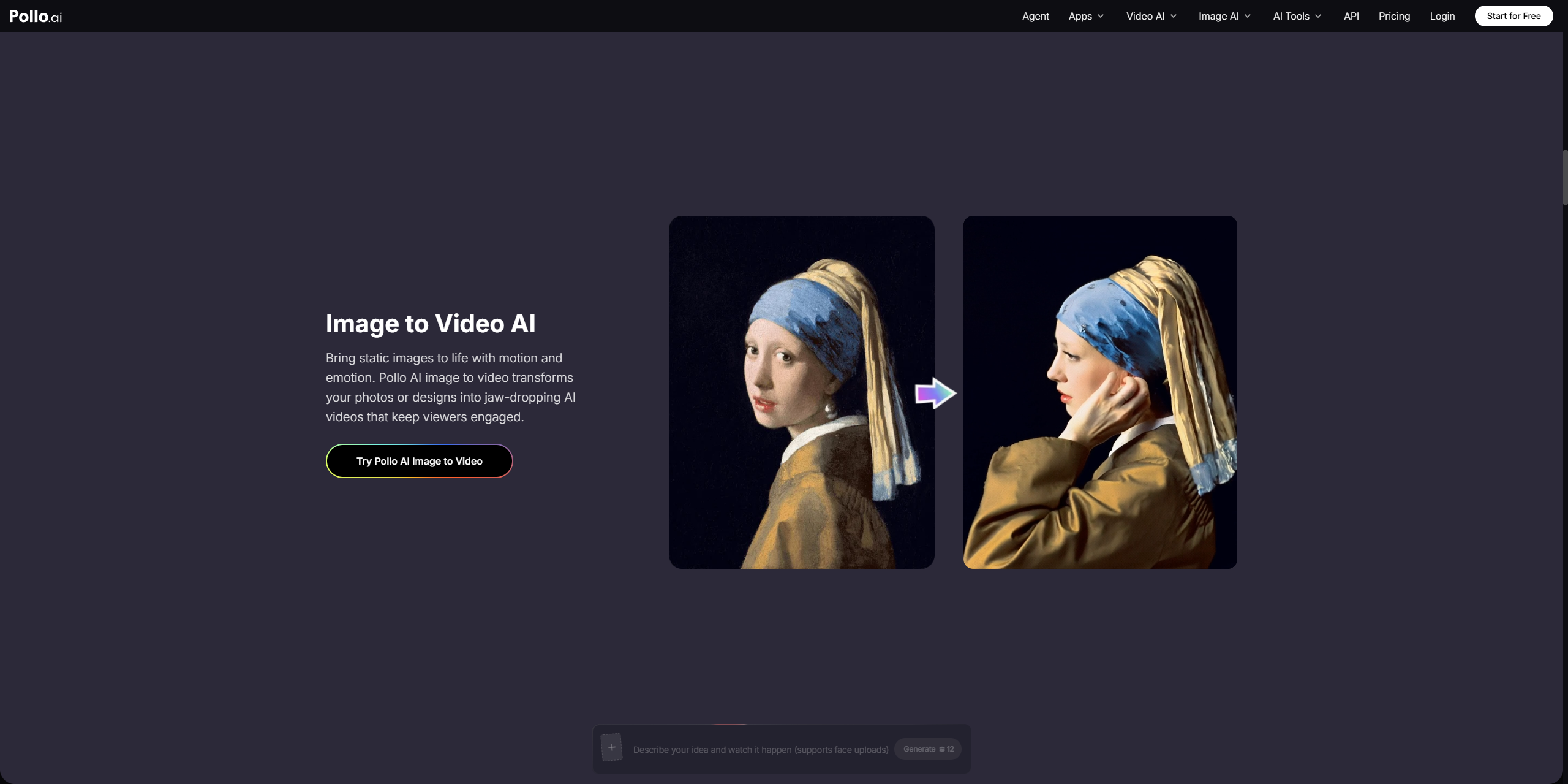 Image-to-video transformation