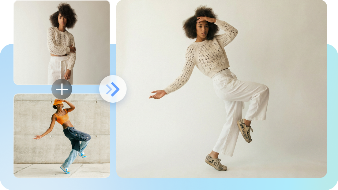 画像間のAI参照を使用してポーズを変更