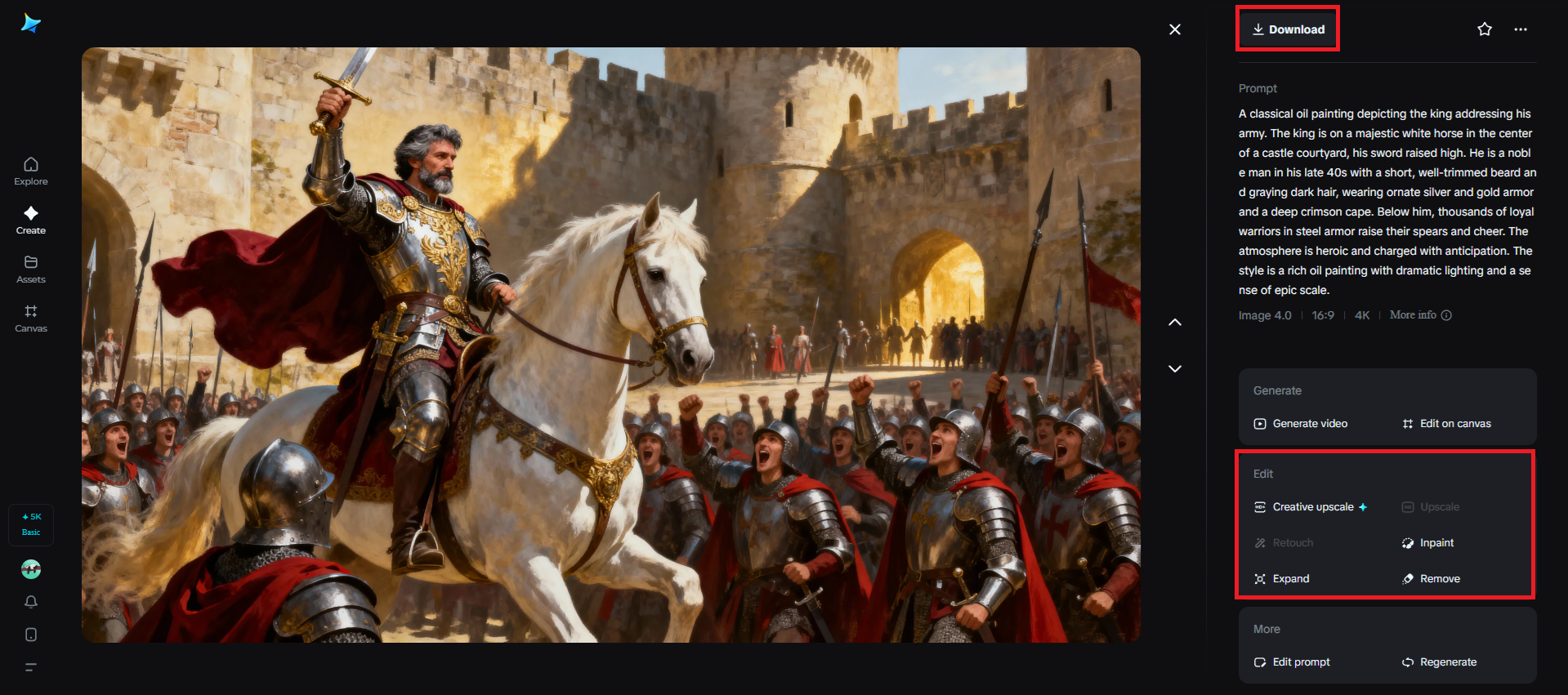 Preview, refine, and download