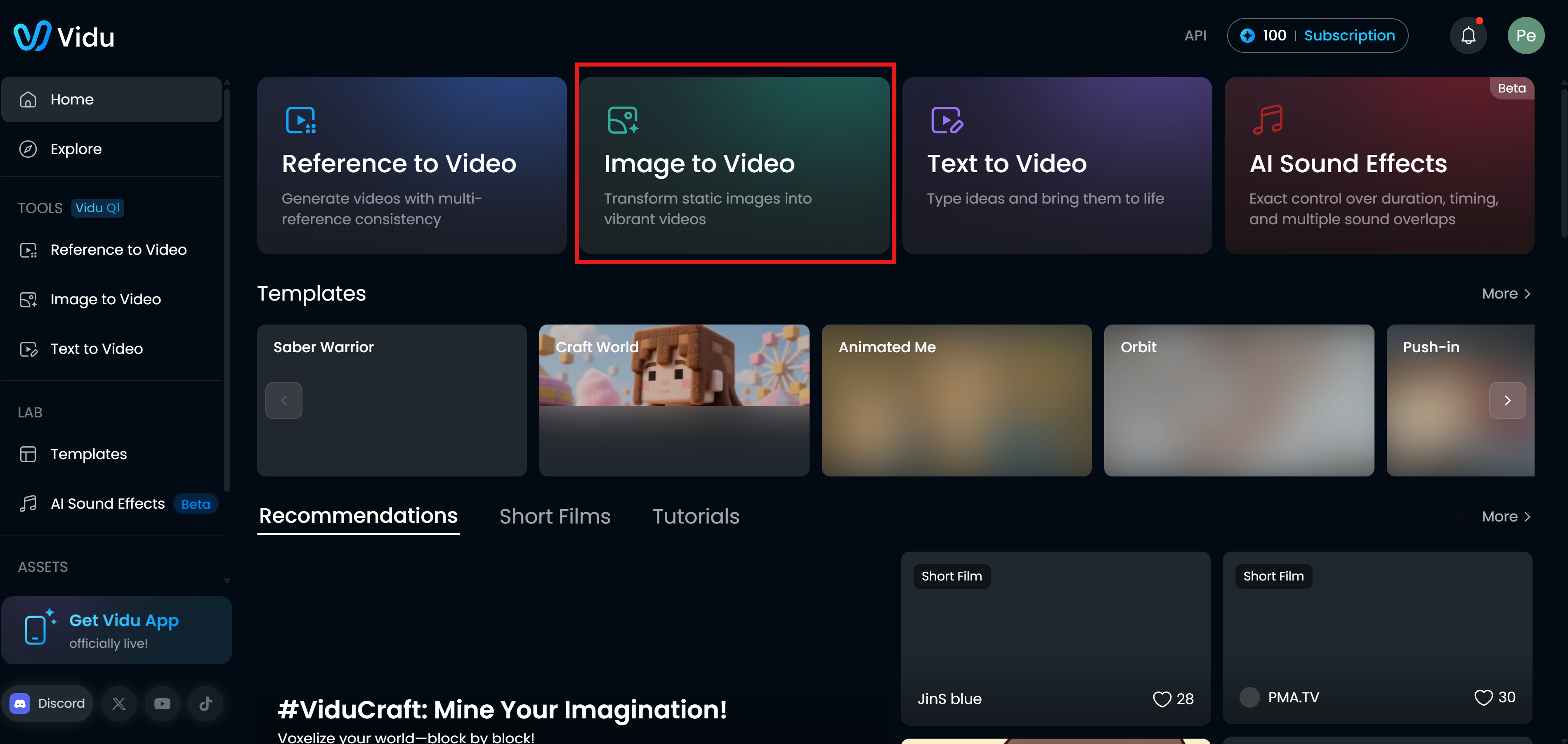 AI image to video Vidu