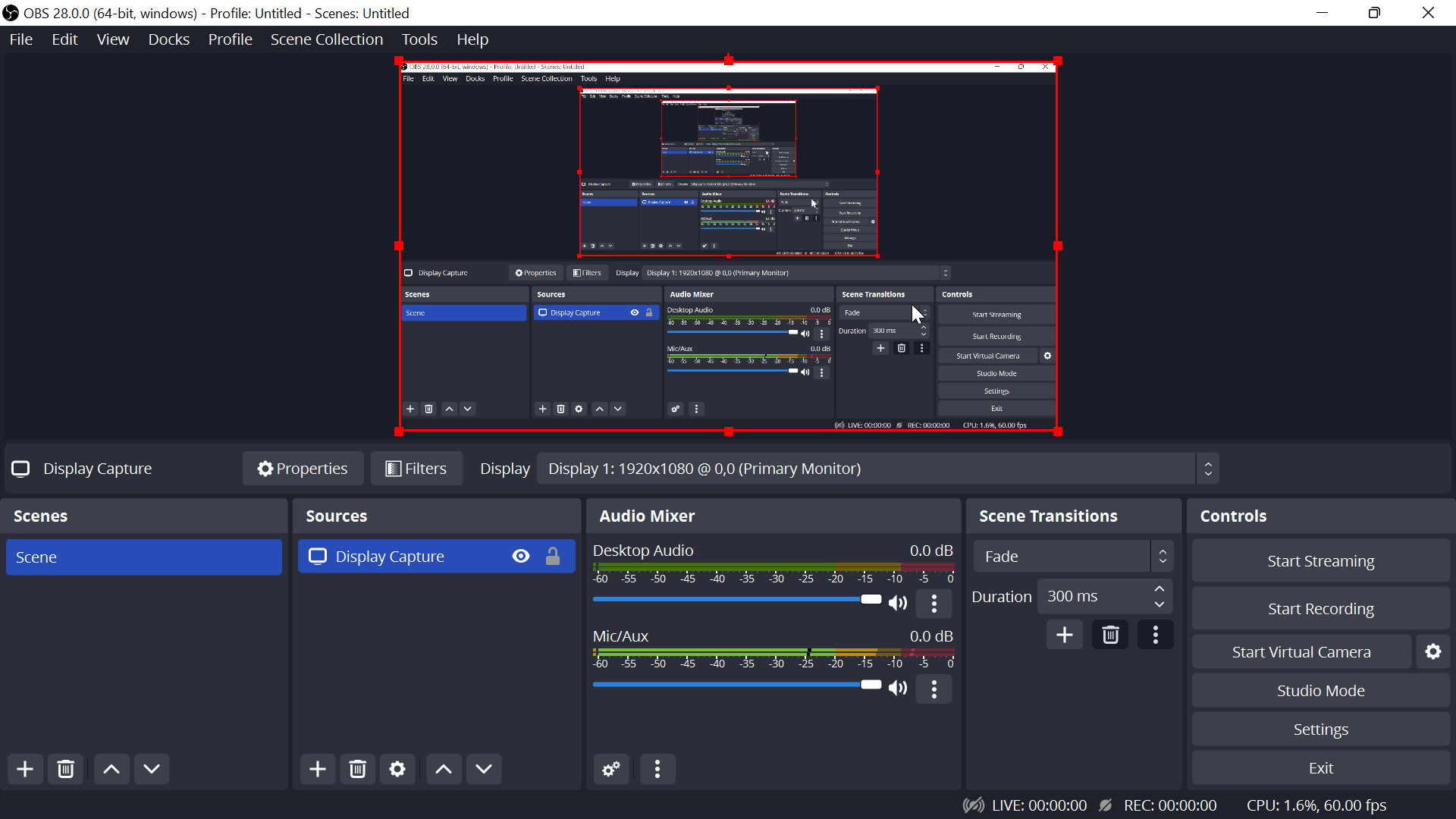OBS Studio is a screen recorder for PCs without Watermark