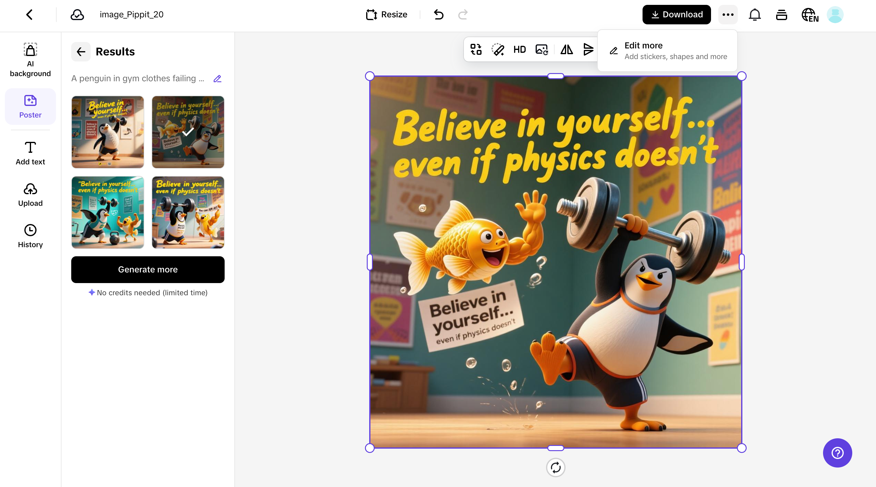 Edit your poster