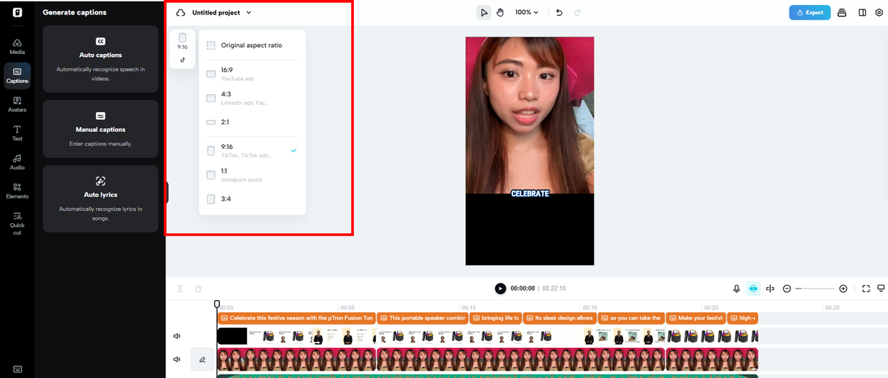 Aspectos adaptativos de proporções e narrações por voz com IA