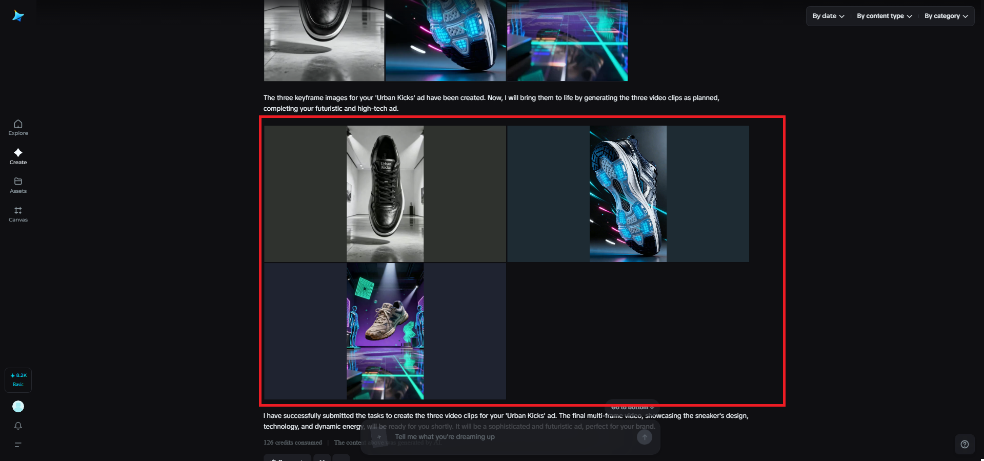 Batch video creation feature in Dreamina