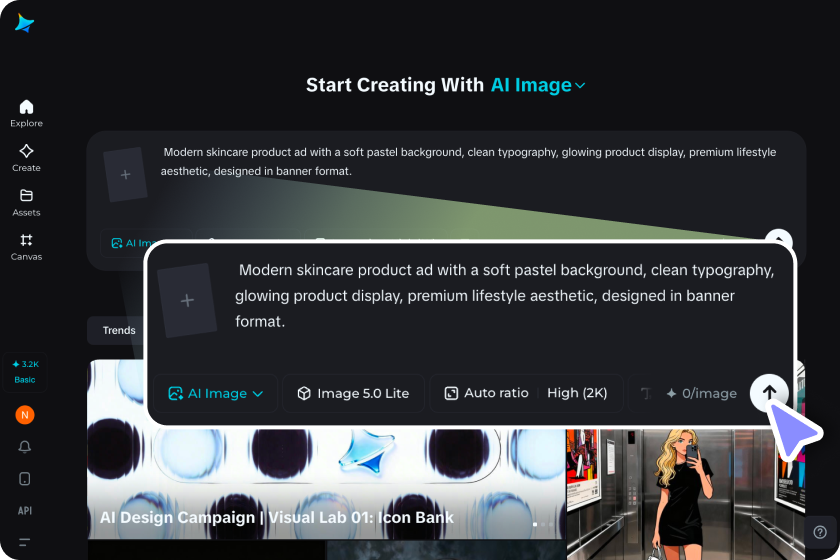 Escreva seu prompt e adicione uma referência