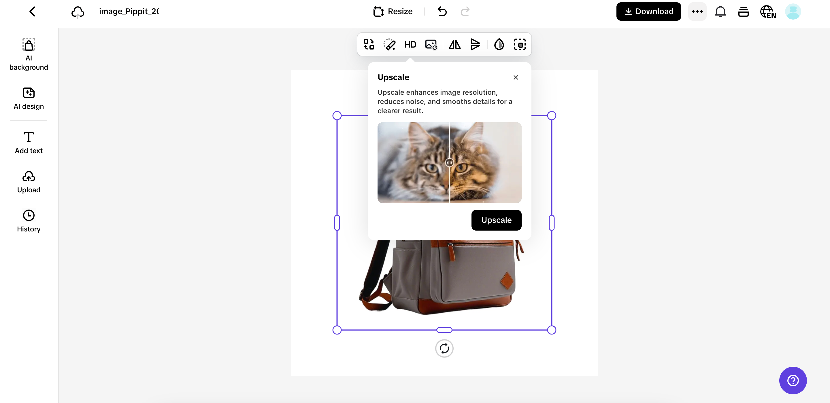 Upscale your image