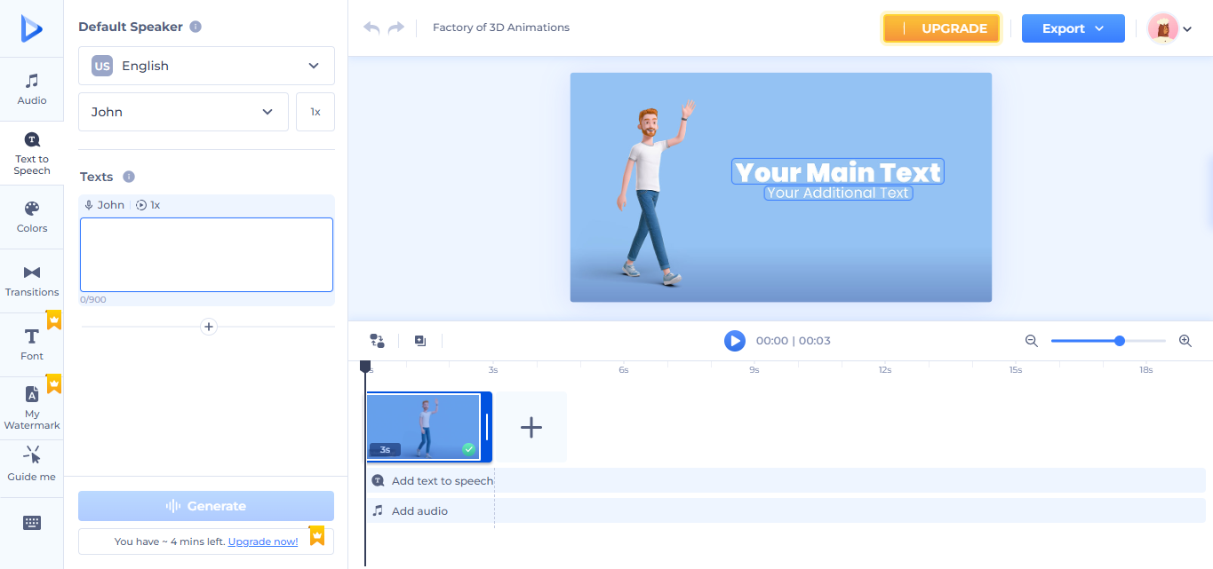 Renderforest - a well-known free animation text generator