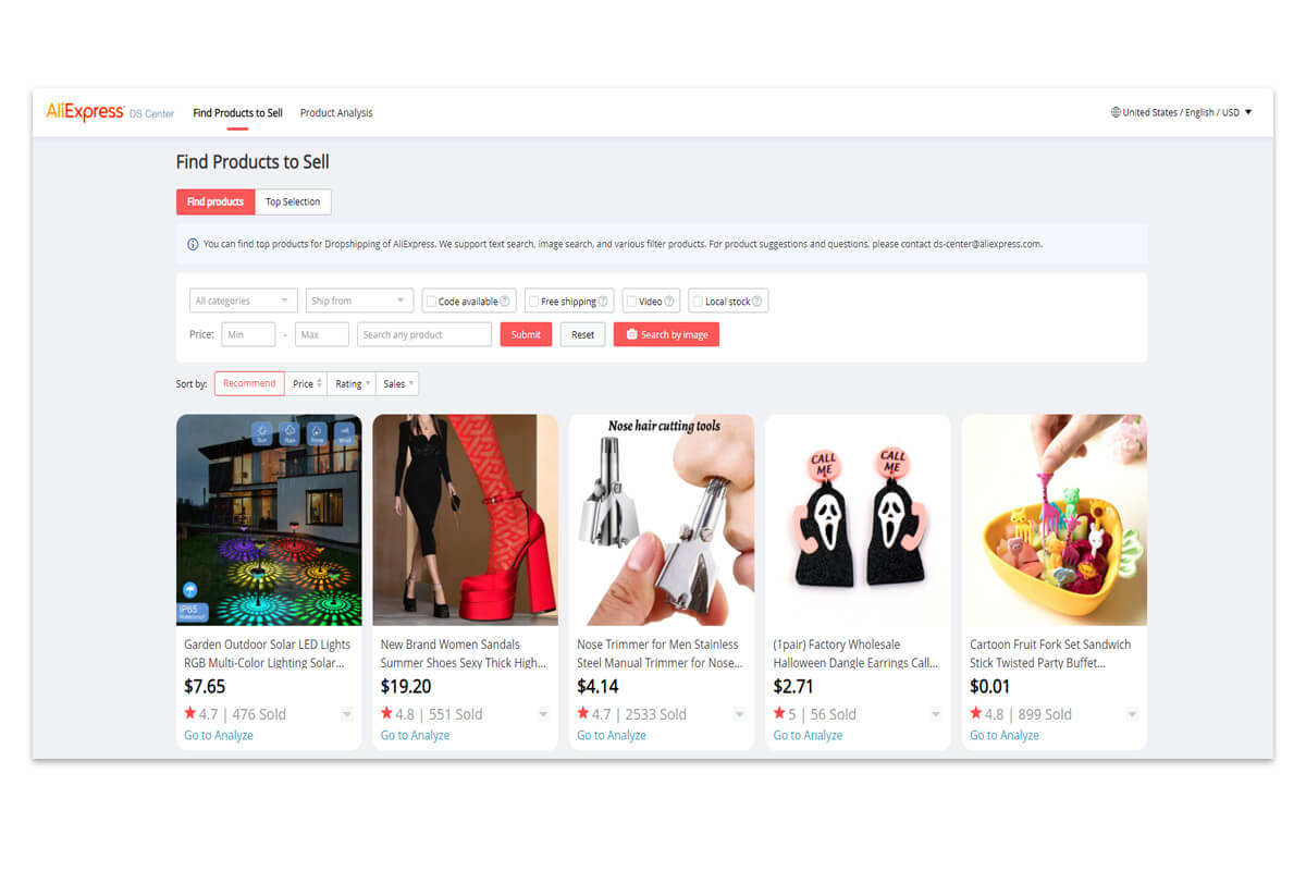 AliExpress - dropshipping suppliers for Amazon