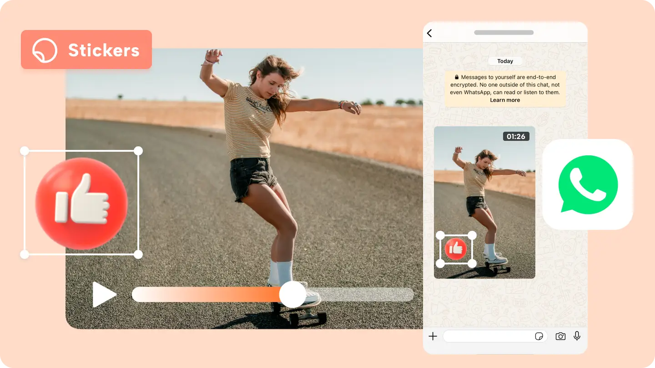 fazer figurinha de vídeo para WhatsApp