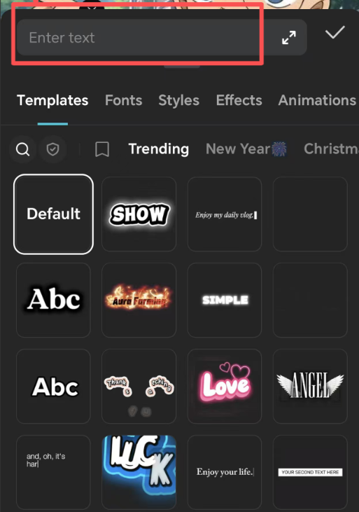 Search for preferred templates