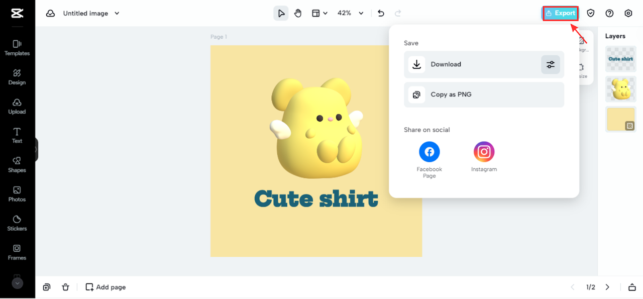 Export your logo