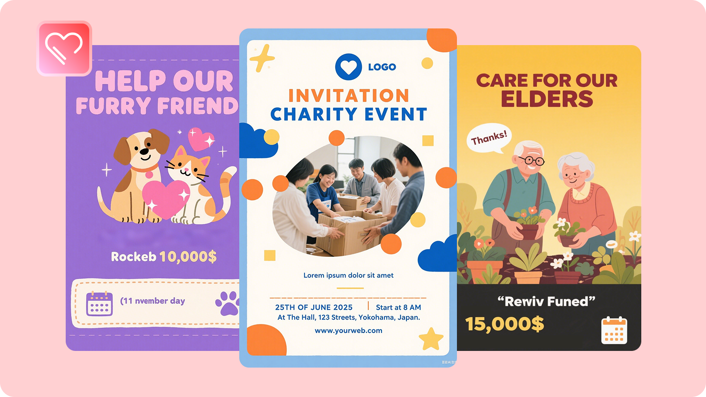 Panfleto de arrecadação de fundos