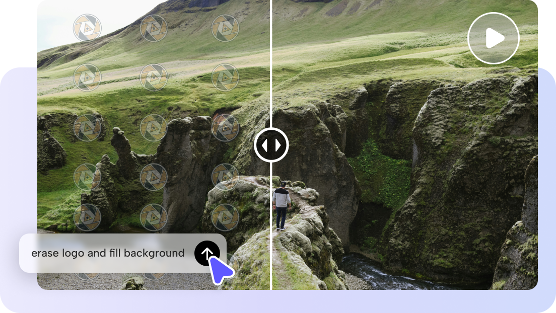 remove watermarks with AI