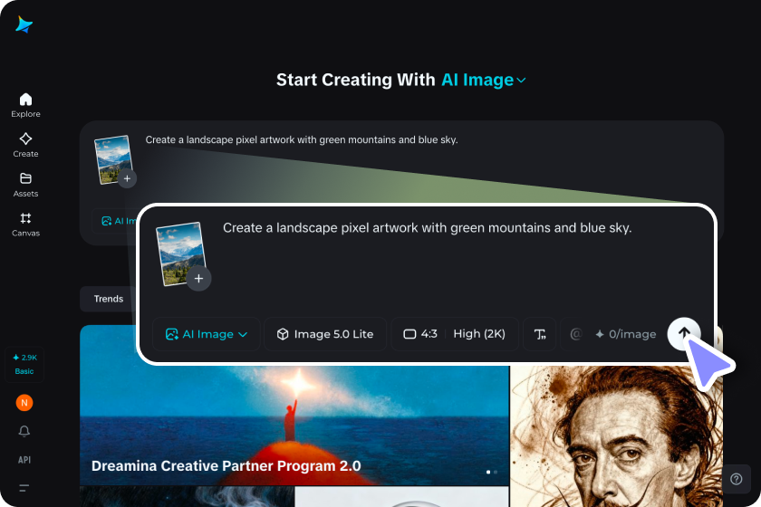 Upload your image and enter prompts