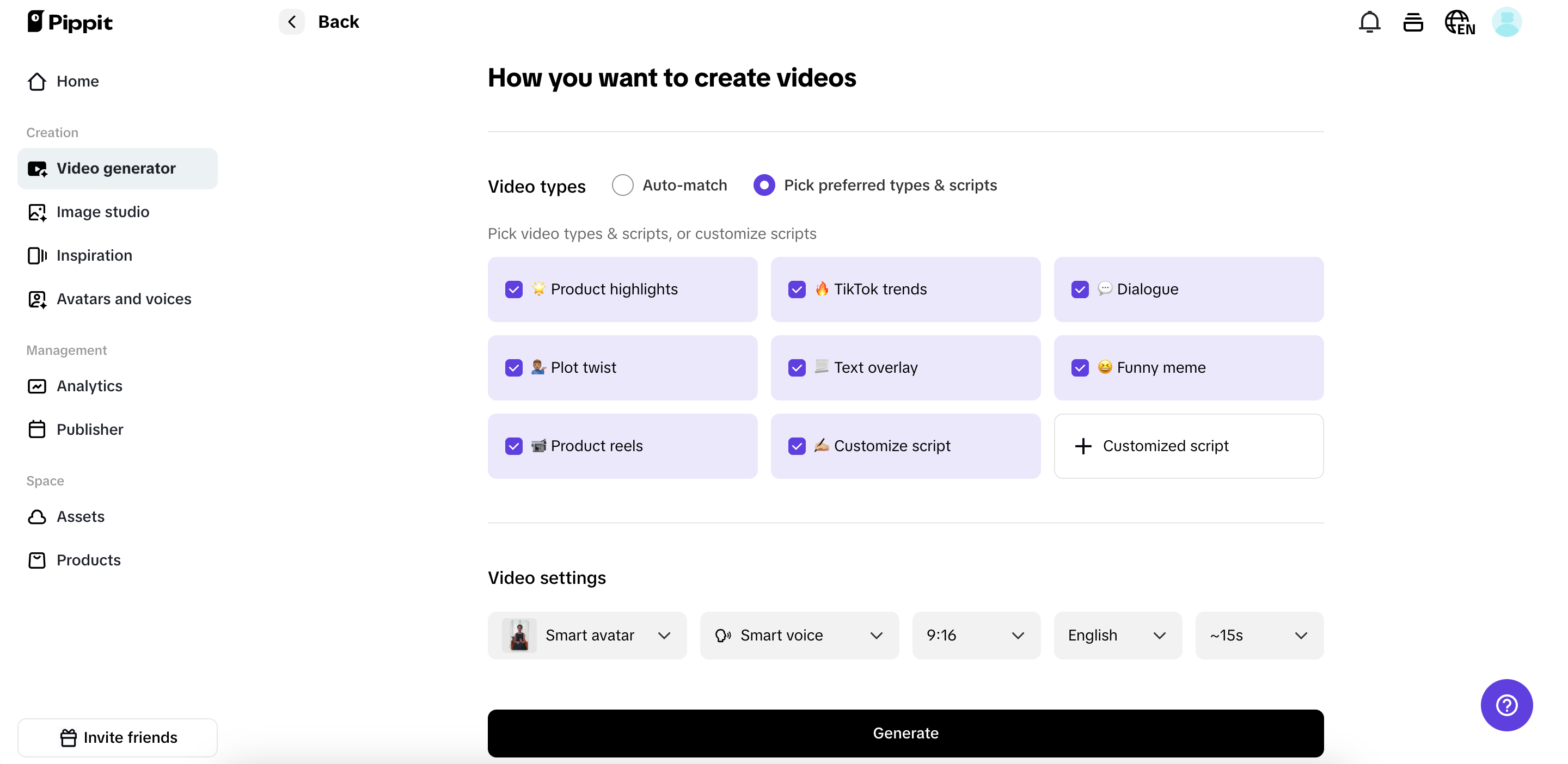 Customize your video setup