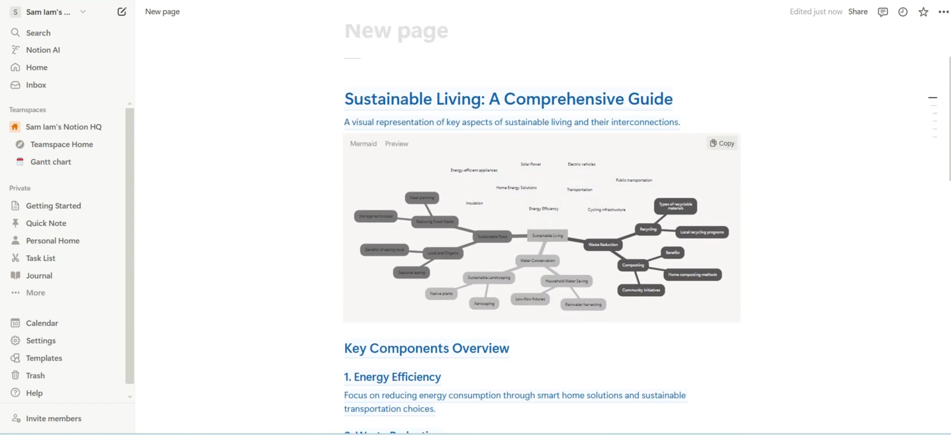 Notion AI - free mind map maker on PC