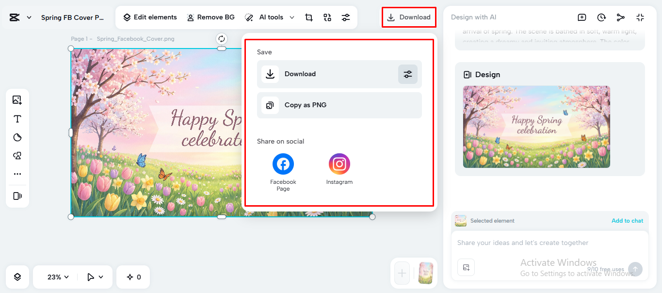 Exporting the media from the CapCut desktop video editor