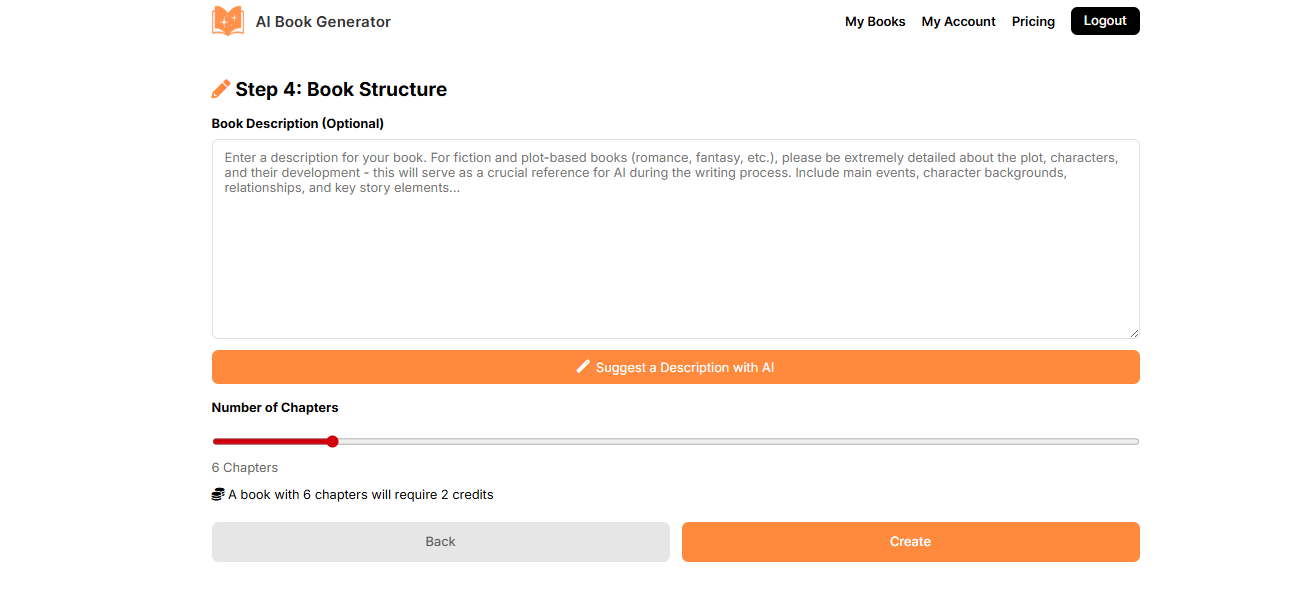 Generador de libros de IA