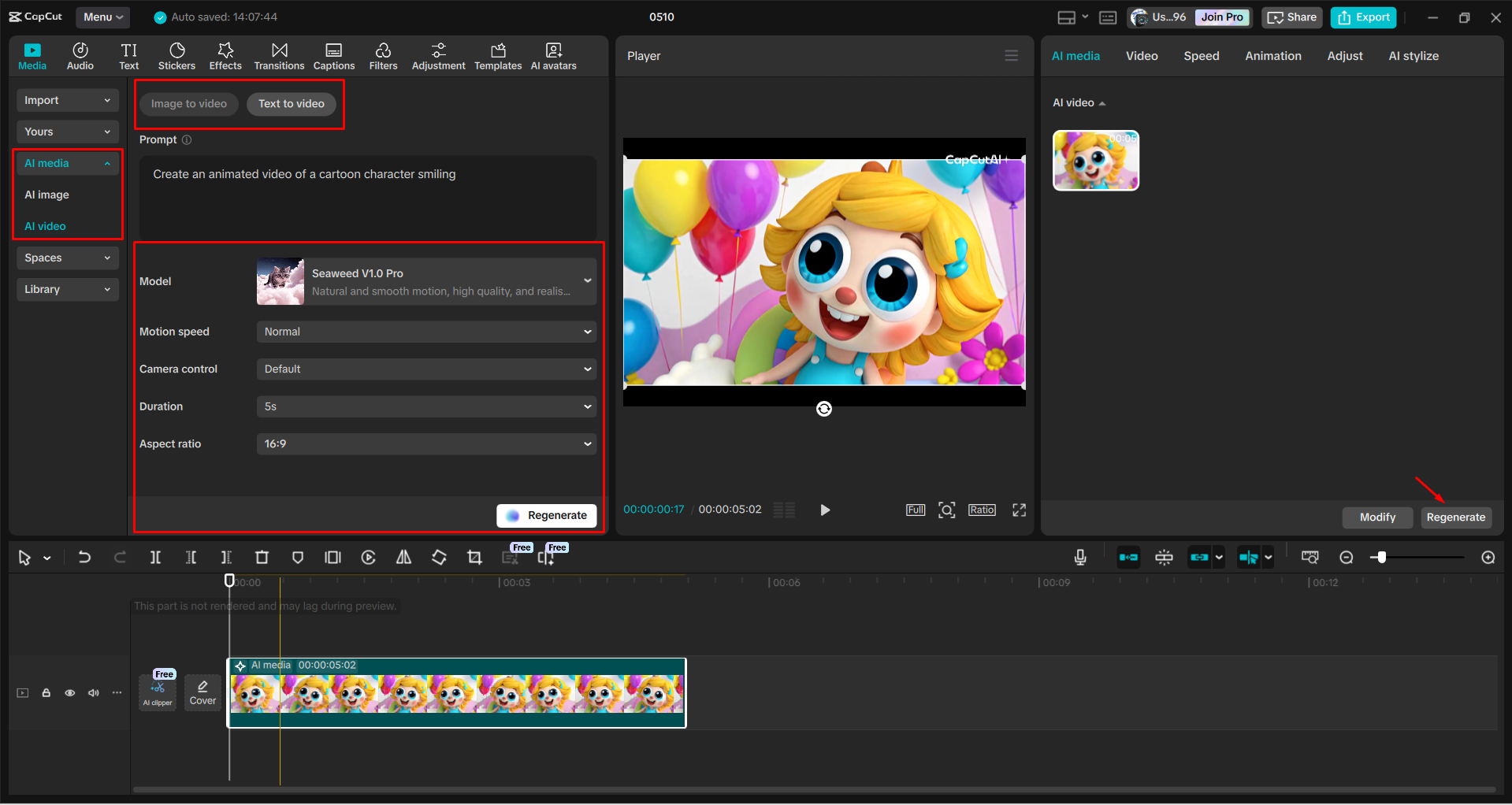 Creating an animated video with the CapCut desktop video editor
