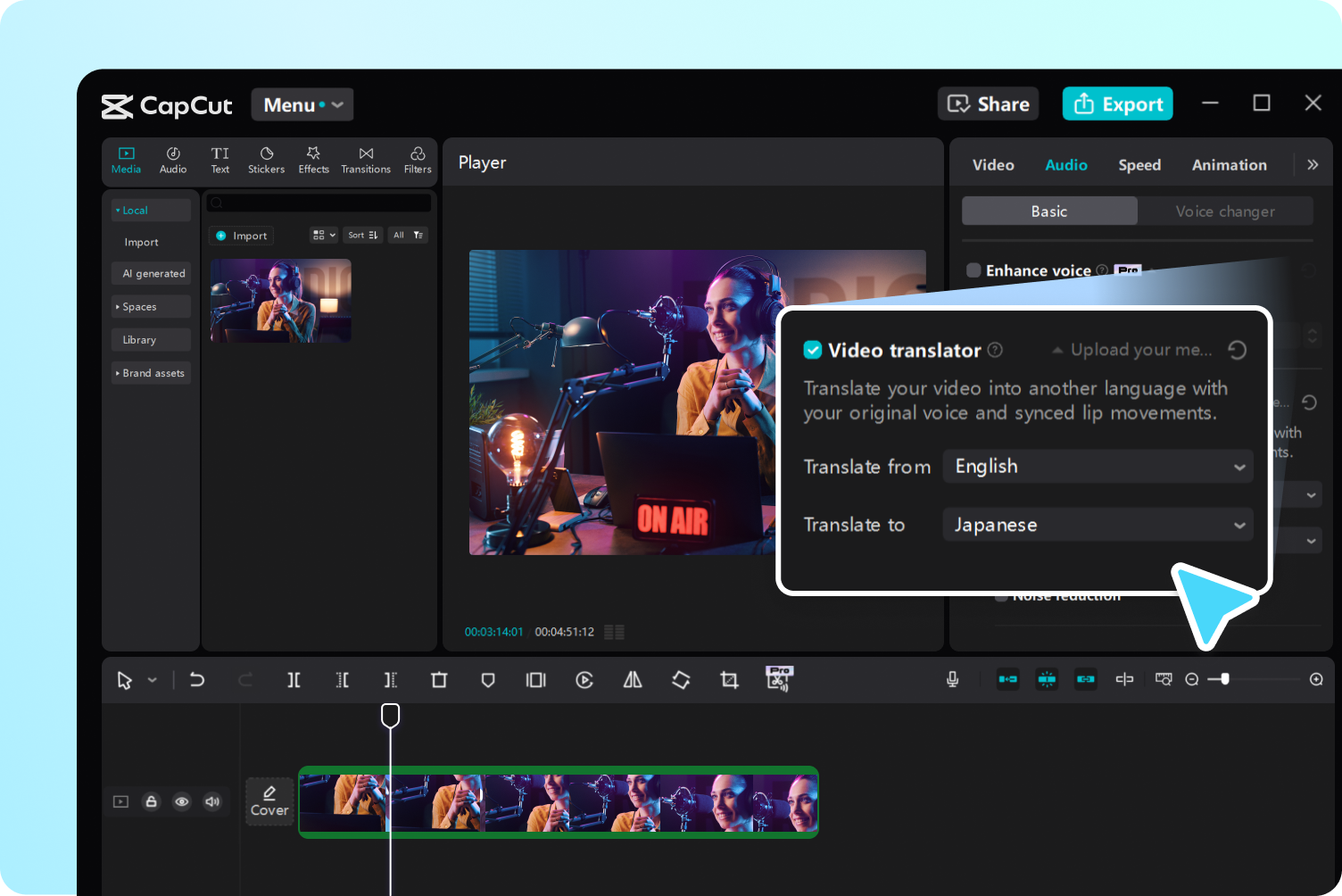 Traducir video