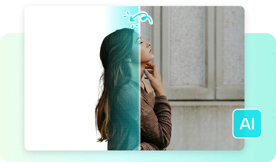 A comparison graphic. Left side labeled "Traditional Resizing" shows a pixelated cat photo. Right side labeled "Pippit AI Upscaling" shows a sharp, detailed cat photo.