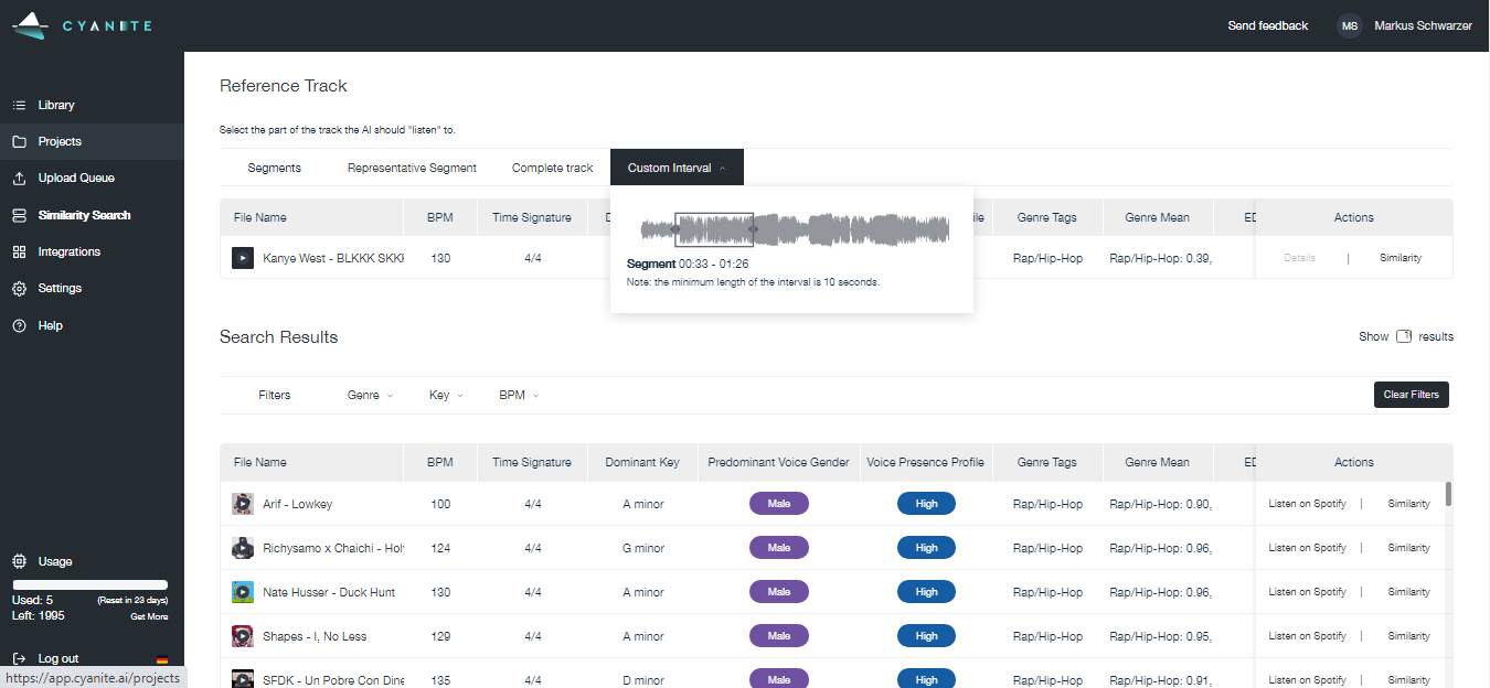 Cyanite.ai - an amazing AI music reviewer