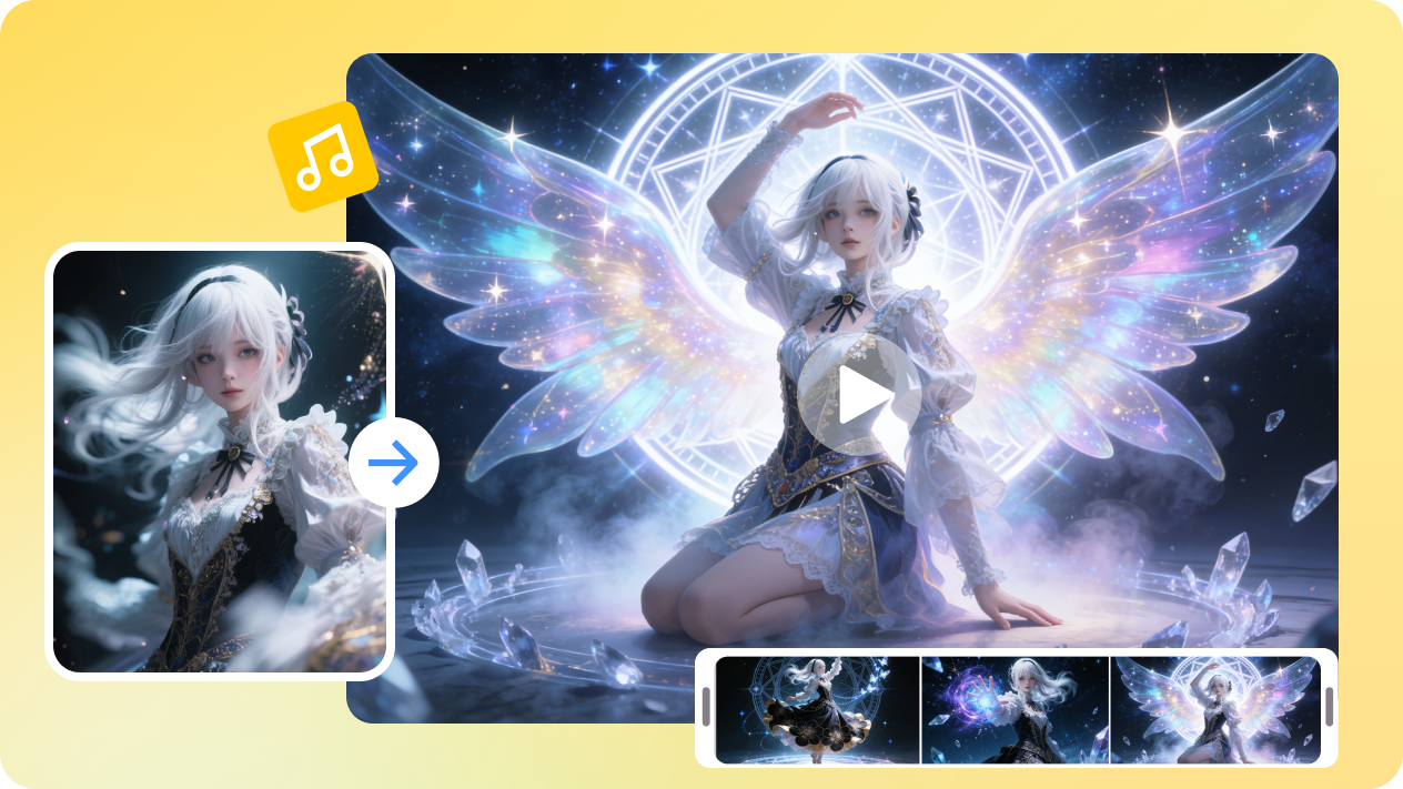 animate photos into anime-style video clips with audio