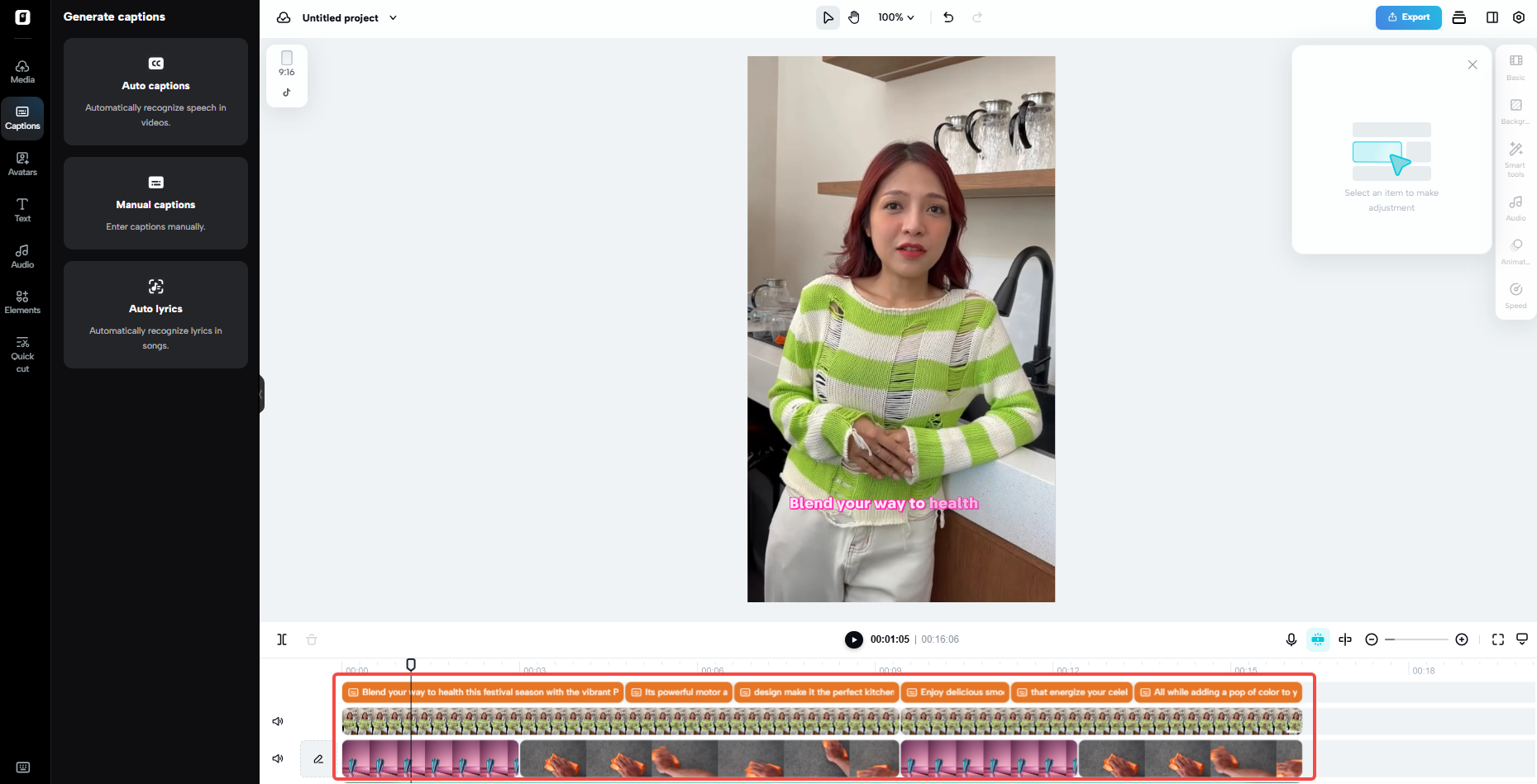 Smart auto-cuts and transitions