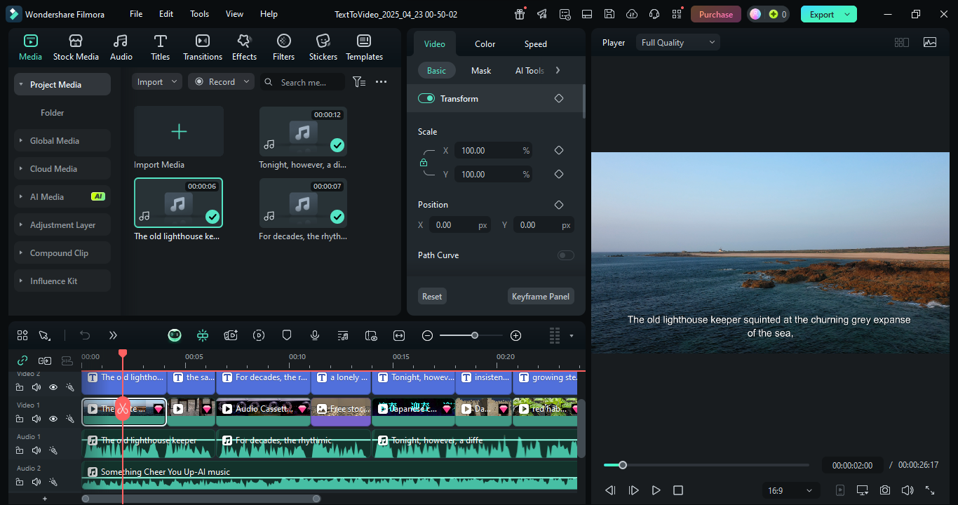 Editar vídeo usando o Filmora