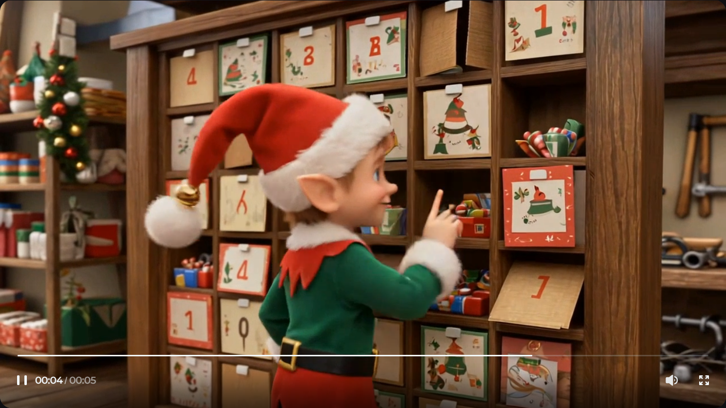 Christmas elf countdown videos