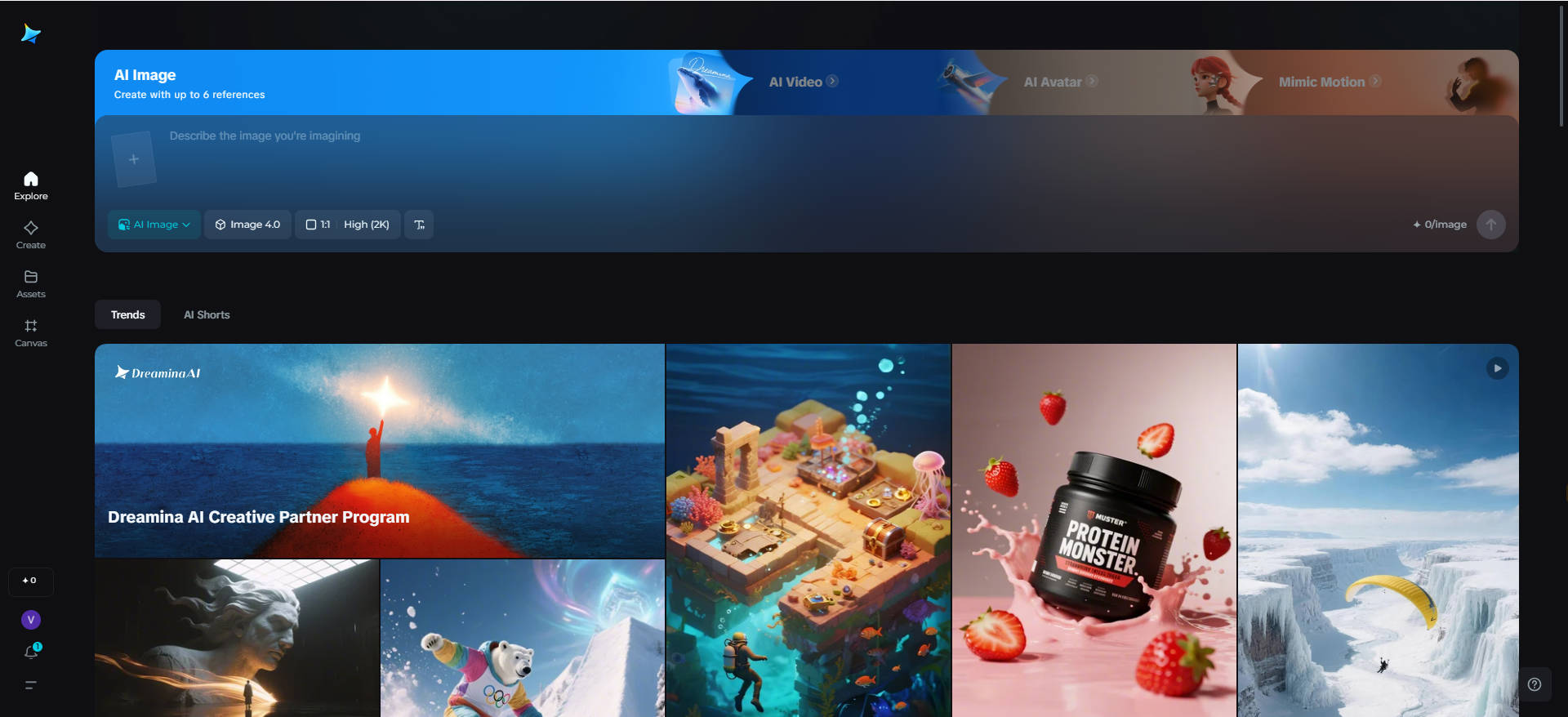 Diseño de la mascota Dreamina