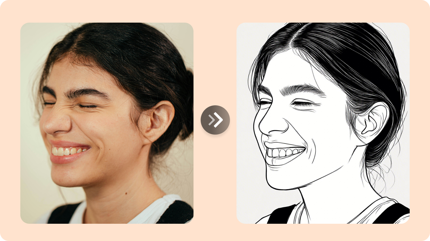 Imagem para arte linear com IA