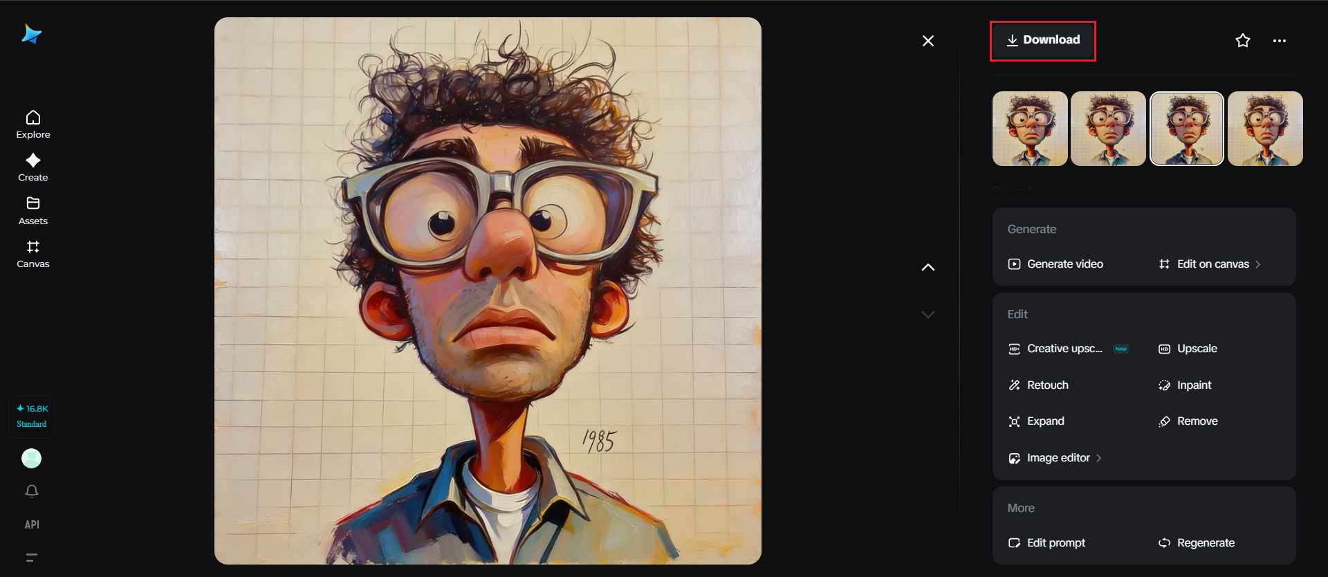 Laden Sie Ihr digitales Kunstwerk herunter