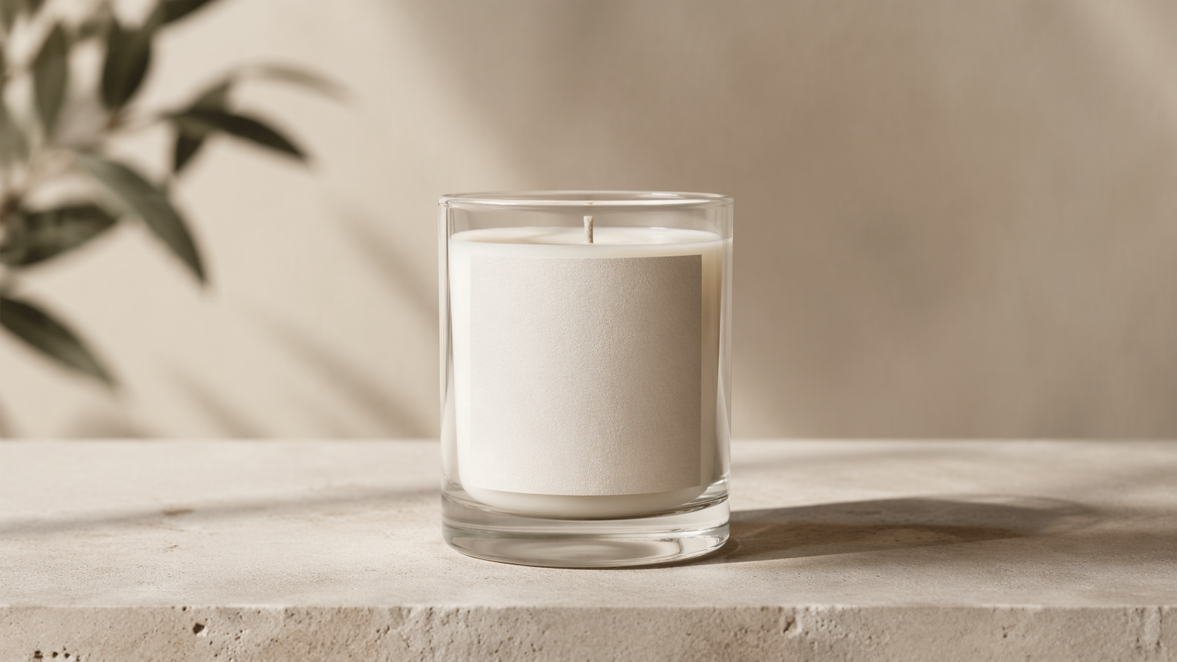Dreamina Kerze Mockup Prompt Beispiel 1: Minimal Glass Candle Mockup