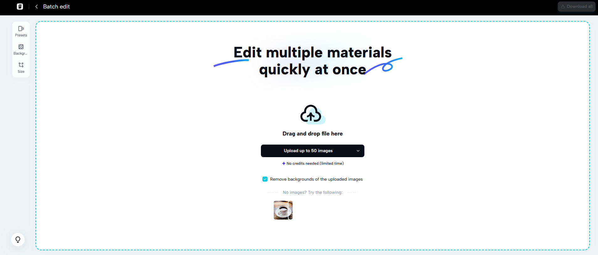 Batch edit for bulk content creation