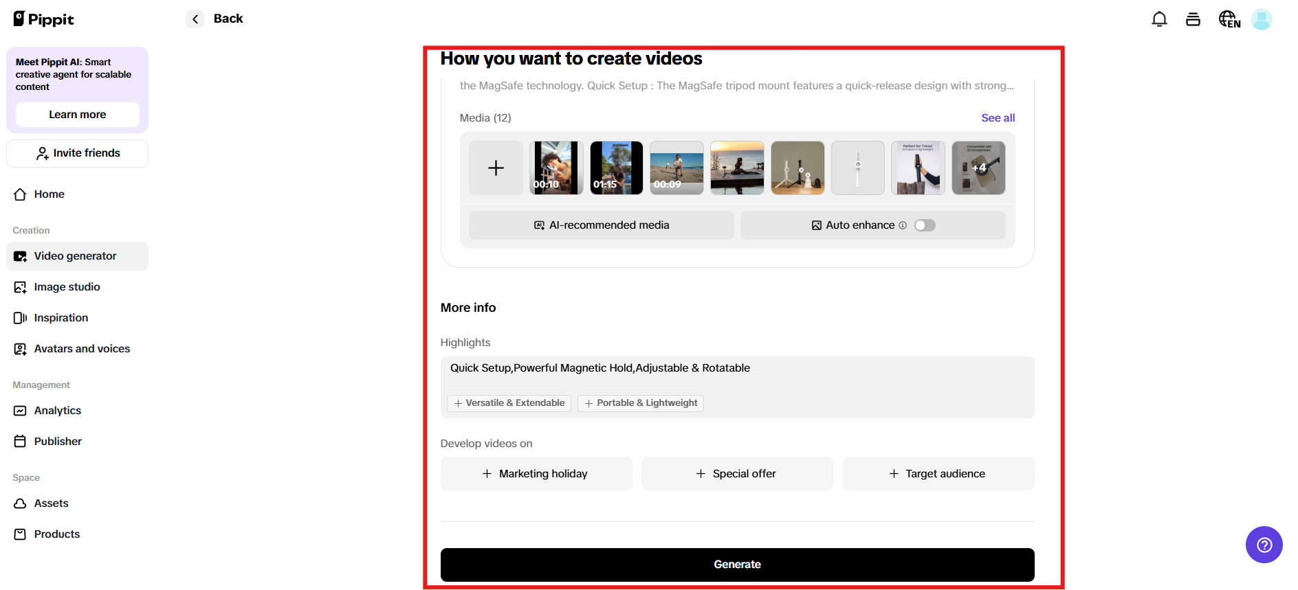 How you want to create videos