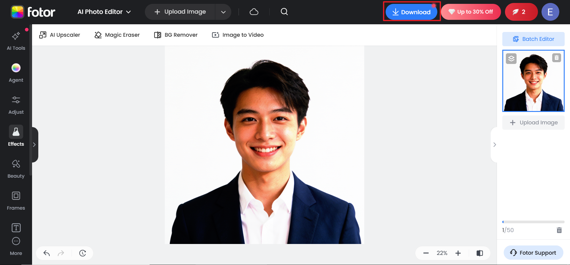 Download your edited photo