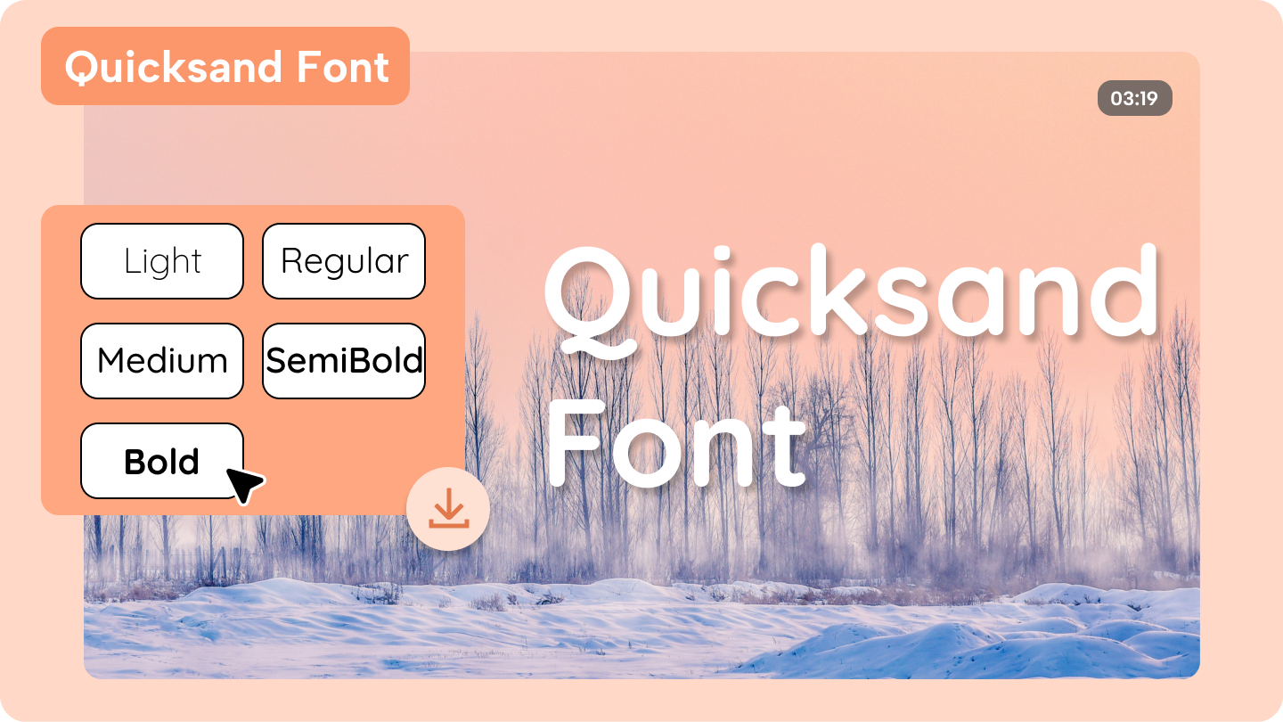 Quicksand font 