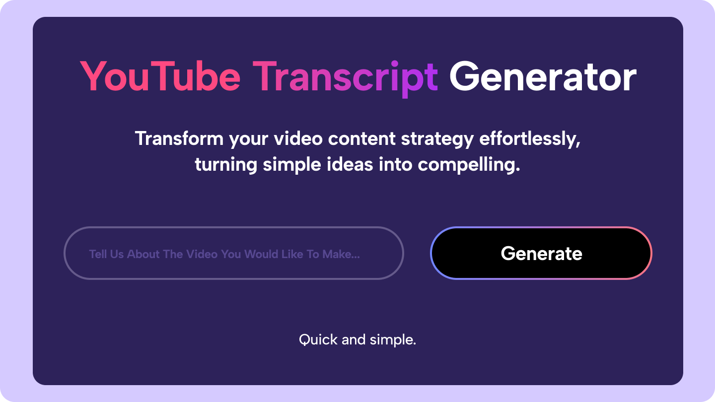 youtube script