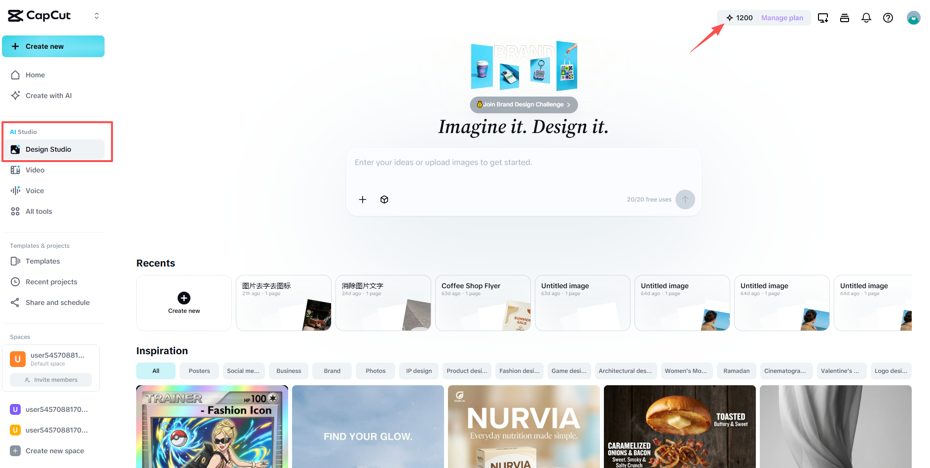 Select AI tools in CapCut Online