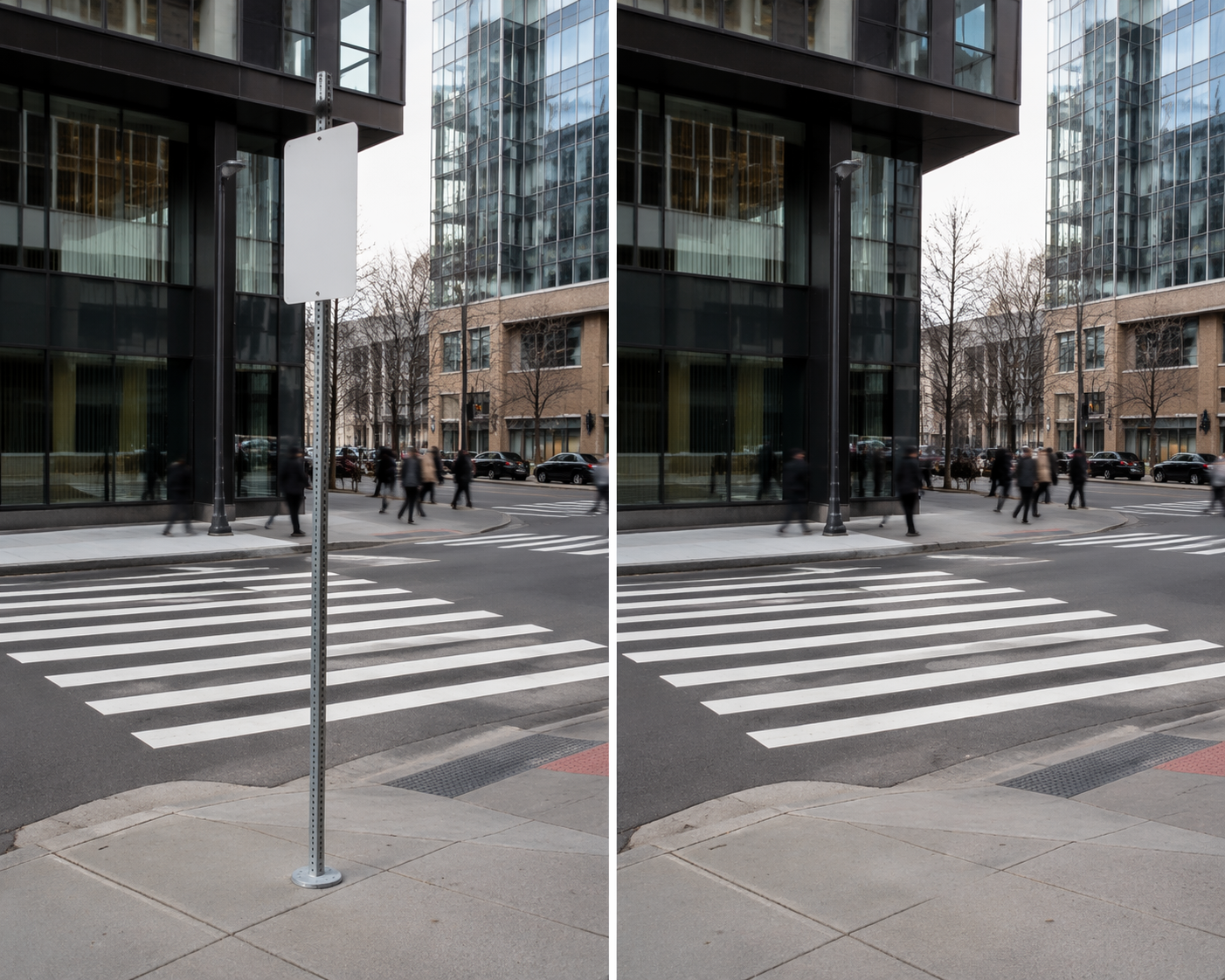 remove street sign from photo example 3