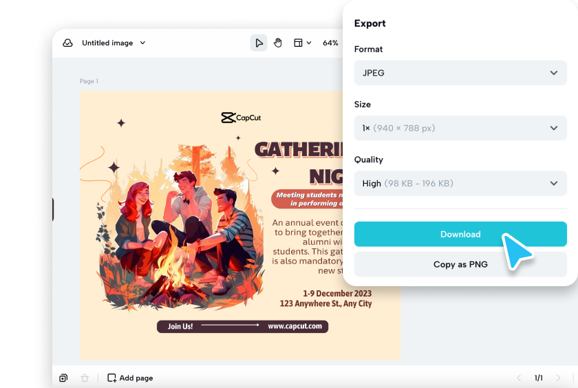 Scarica il design della tua copertina evento di Facebook