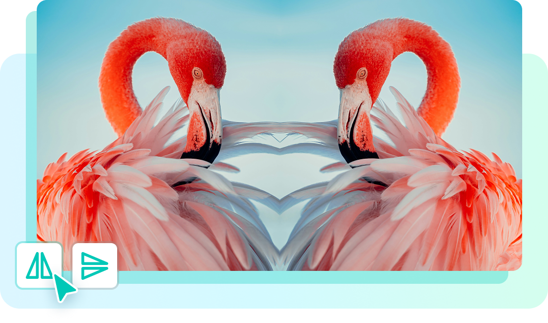  Mirror effect using a flipped image horizontally