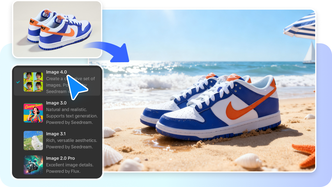  A CapCut AI képkészítését a Seedream 4.0 hajtja