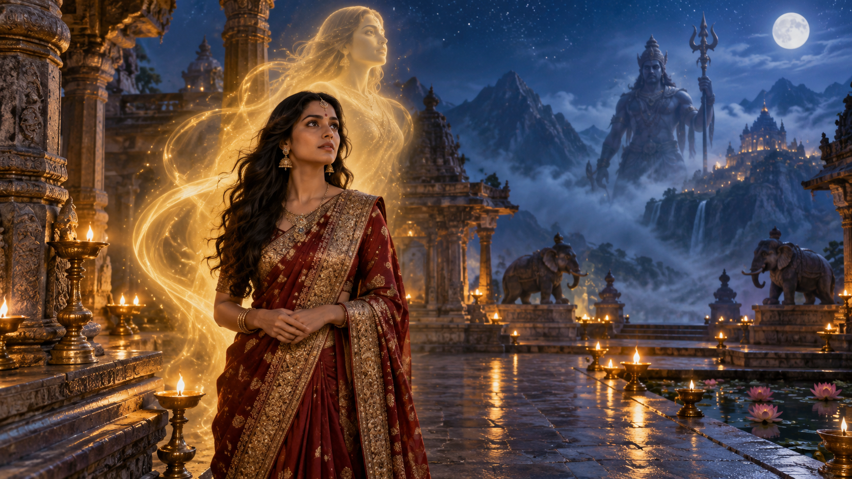 Yamraj AI photo editing prompts: Golden Spirit Aura