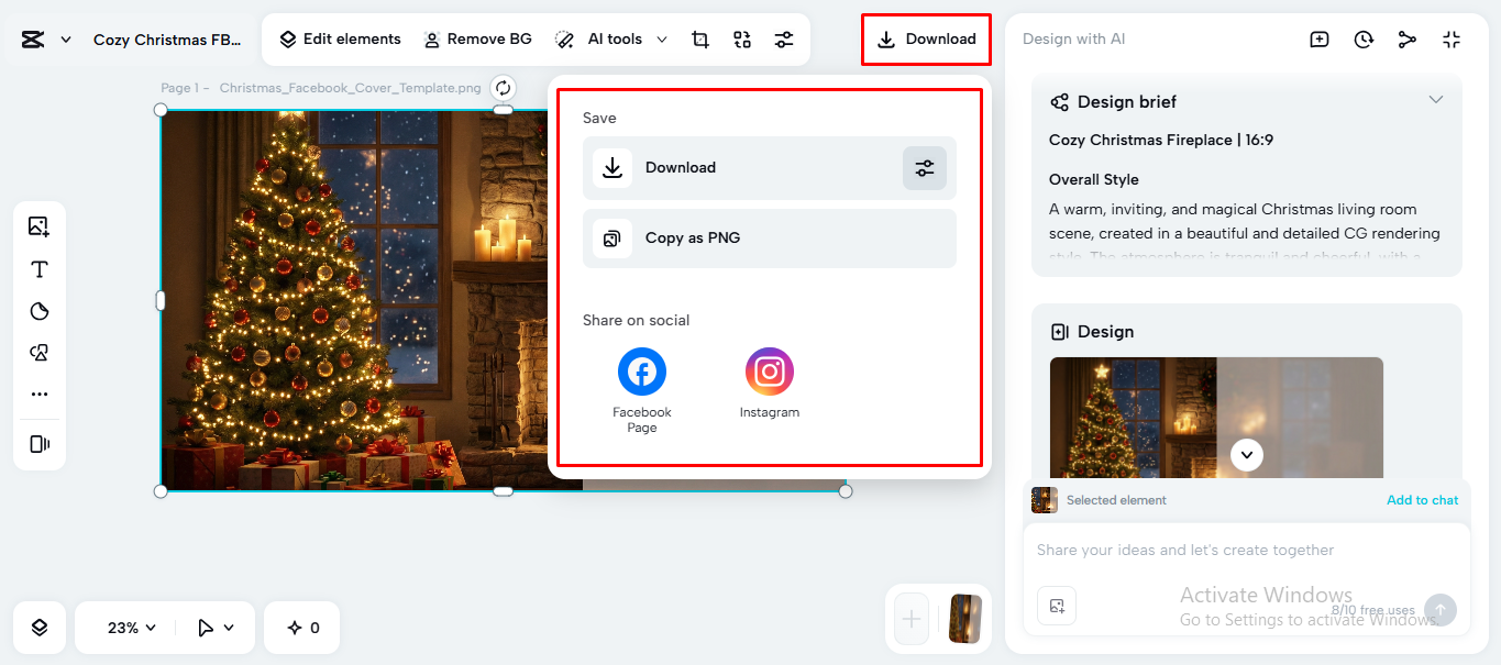 Exporting the media from the CapCut desktop video editor