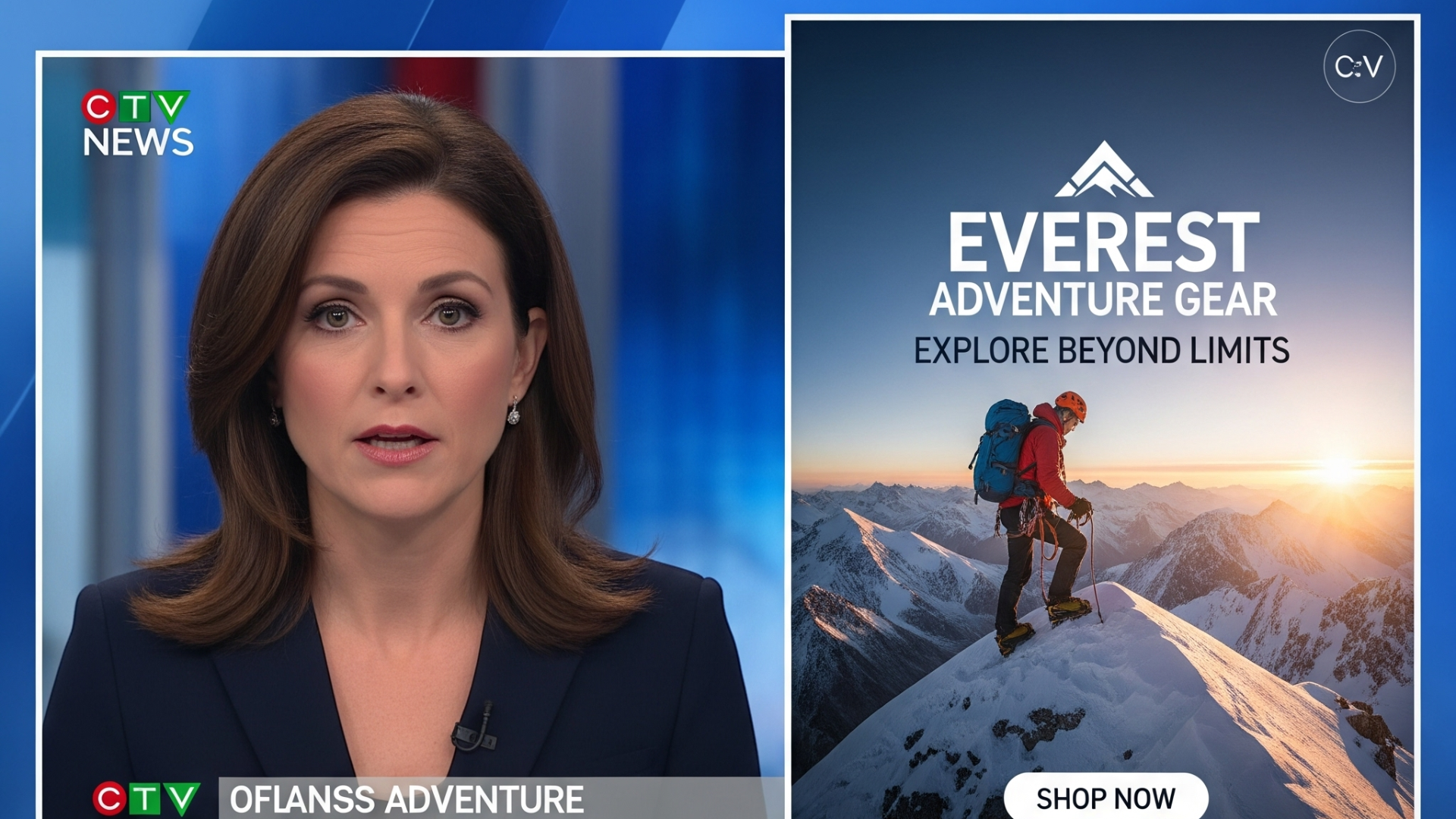 Graphic overlay CTV ads